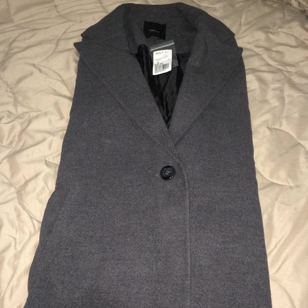 Oversize charcoal coat